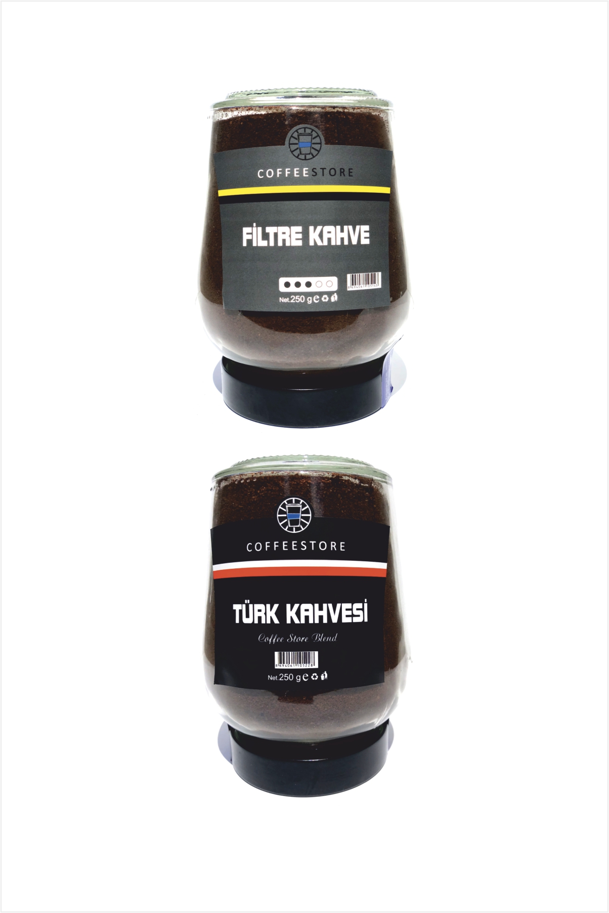 Coffee Store  Blend Filtre Kahve + Türk Kahvesi  Cam kavanoz 250 +250 gr (500gr)