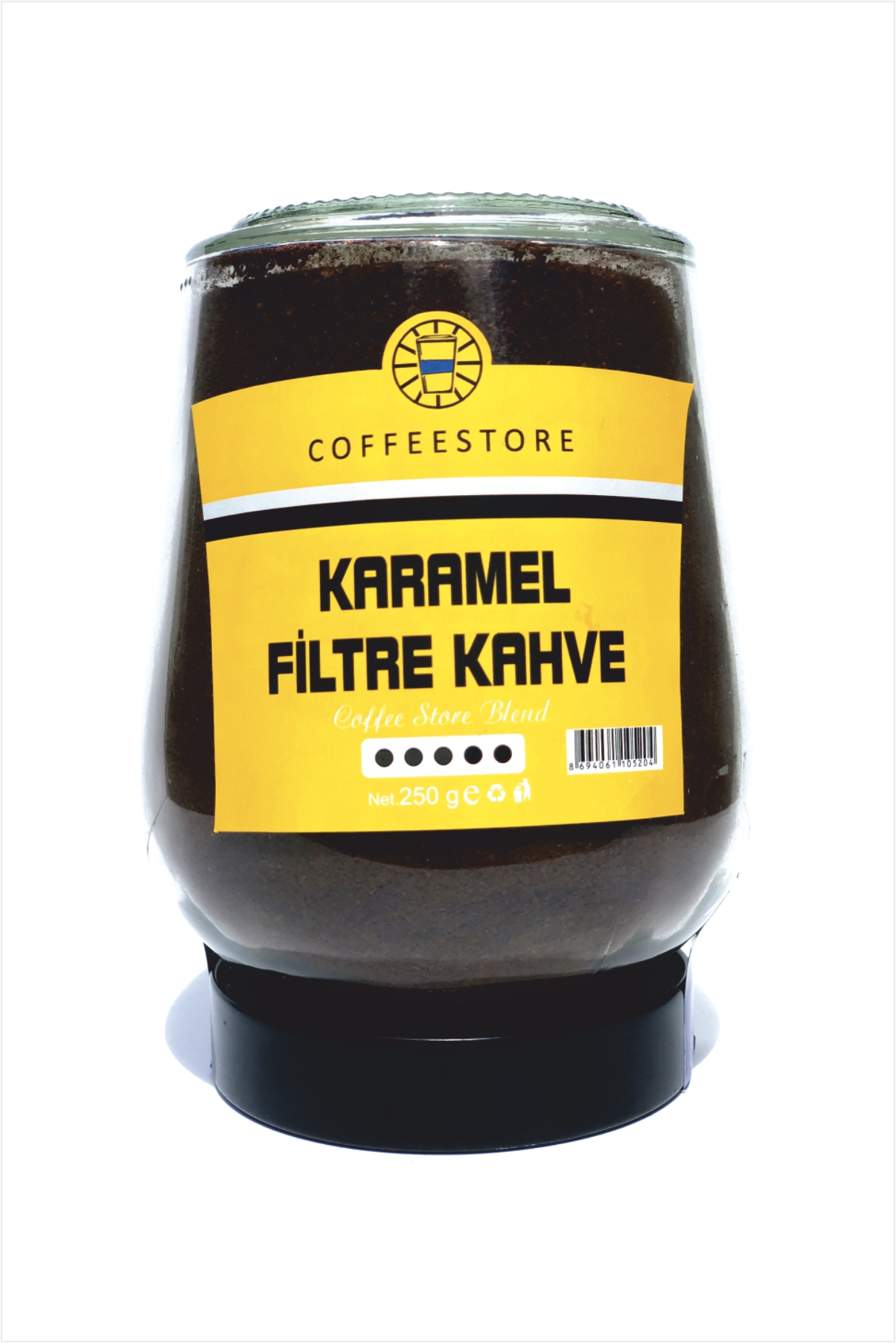 Coffee Store Karamel Aromalı Filtre Kahve Cam kavanoz 250 gr