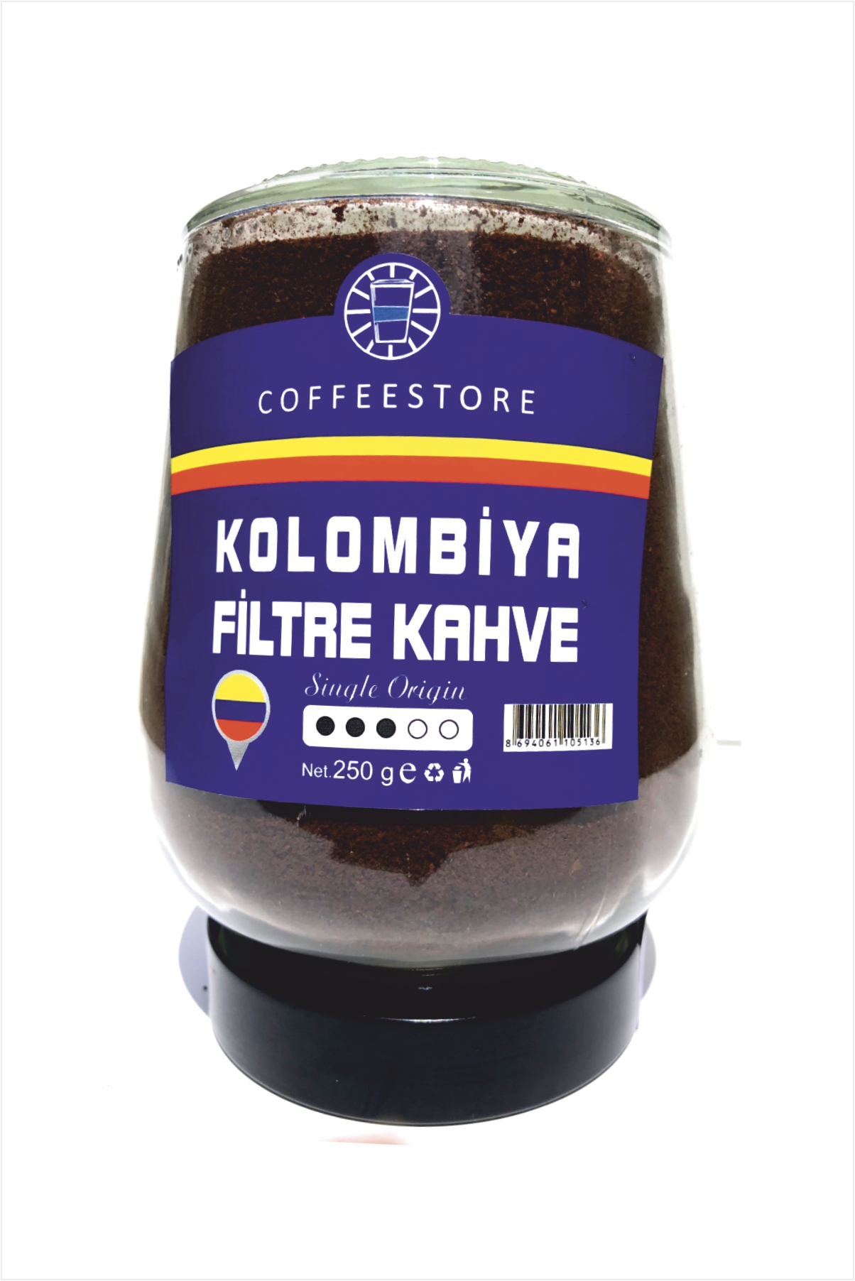 Coffee Store  Kolombiya Filtre Kahve Cam kavanoz 250 gr