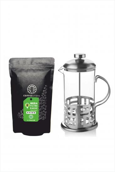 Coffee Store  Brezilya Filtre Kahve 200 Gr +French Pres 