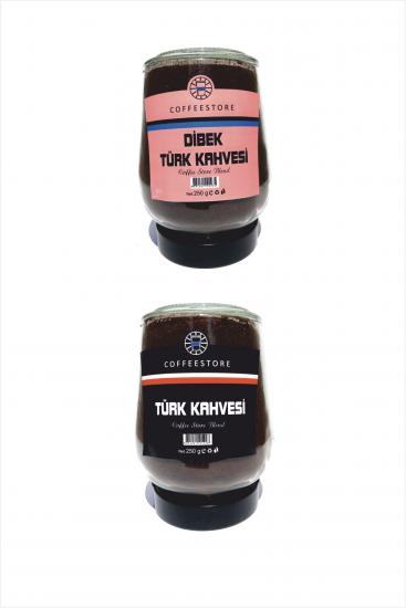 Coffee Store Dibek Türk Kahvesi + Türk Kahvesi Cam Kavanoz 250+250 gr (500gr)